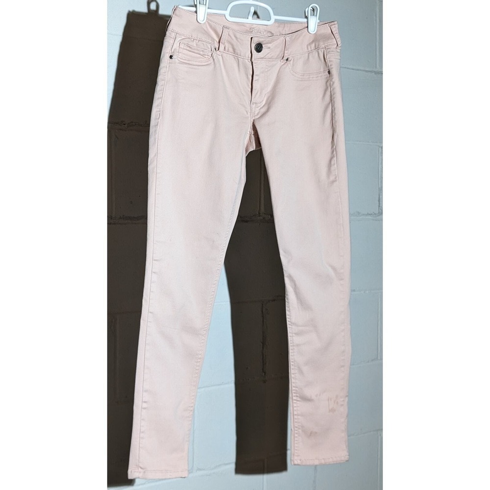 Maurices Womens Pink Denim Colored Skinny Jeans Pants Cotton Blend Small Regular